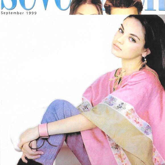 Anna Huling Indian 100% organza poncho sample worn by Mila Kunis in "Seventeen" - Picture 1 of 14